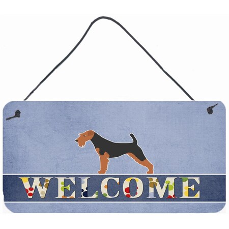 Carolines Treasures Airedale Terrier Welcome Wall or Door Hanging Prints BB5561DS812